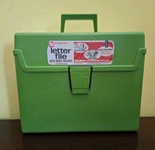 Vintage Sterling Letter File Green Plastic St...