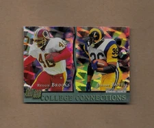1993 Pro Set Jerome Bettis Reggie Brooks College Connections Card #CC2 NM/MT