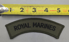 Arc/onglet écusson écusson noir sur vert Royal Marines britanniques