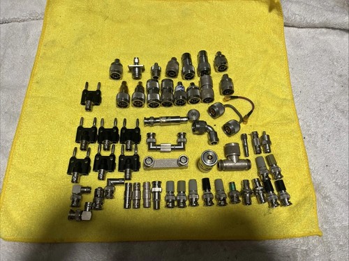 RF Connectors assortment, Type N/ Type BNC, Untested Some New Some Old For Parts