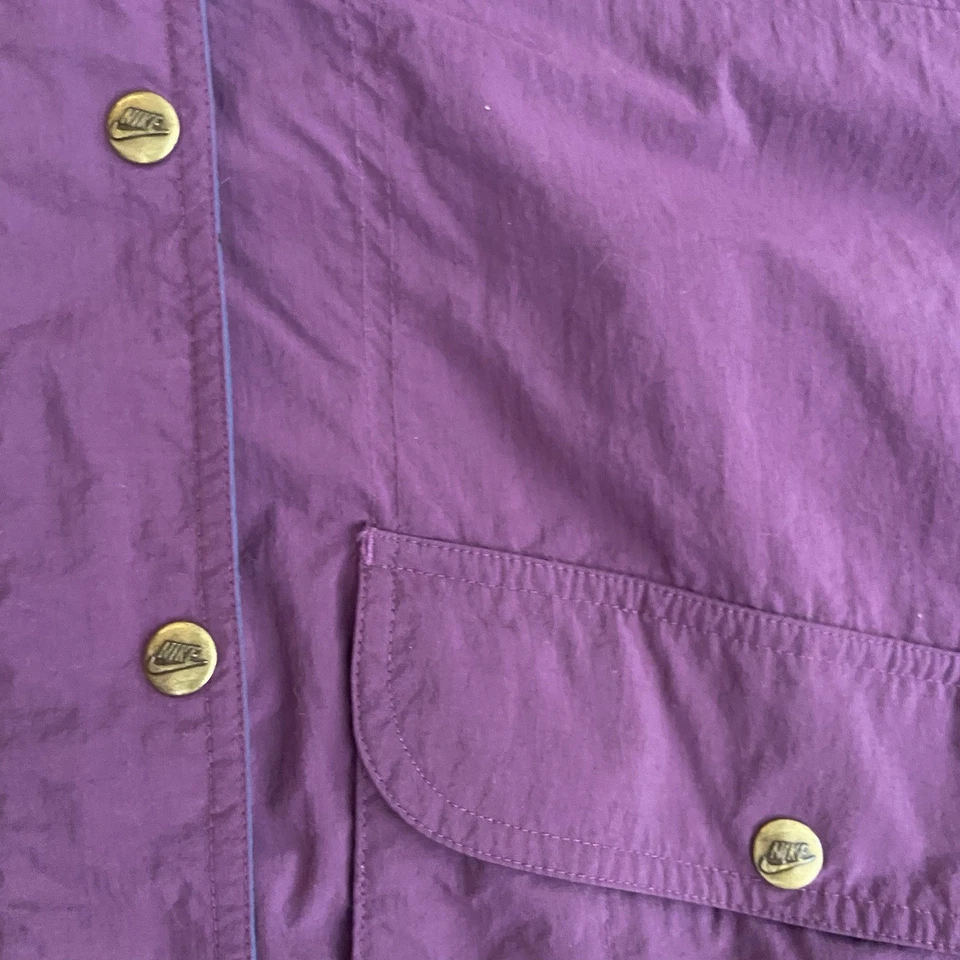 Chaqueta cortavientos Nike cremallera completa púrpura vintage años 90’s Y2k MUJER 14 grande L Foto 4 de 4
