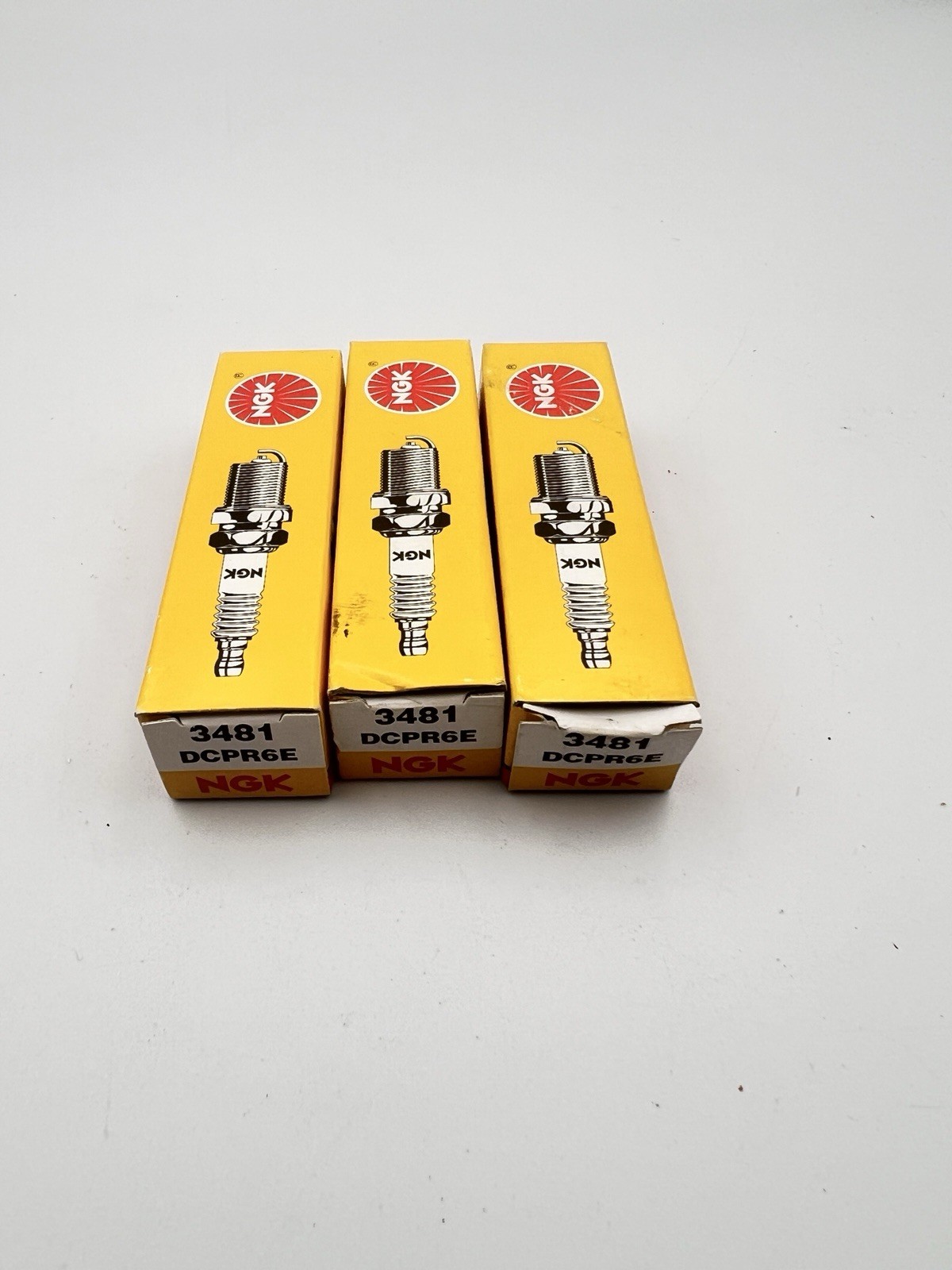 NGK 3481 DCPR6E Spark Plugs Lot of 3 NOS New Old Stock OEM