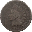 1872 About Good to Good (AG/G) Indian Cent, Semi-Key Date, Start 99c No Res!