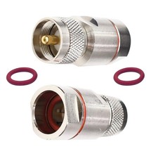 2Pcs PL259 UHF Male Clamp Type Connector For 1/2 Inch Corrugated Coaxial Cable