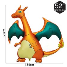 Pokemon Charizard Giant 52" Foil Balloon Kids Cartoon Party Decoration Birthday