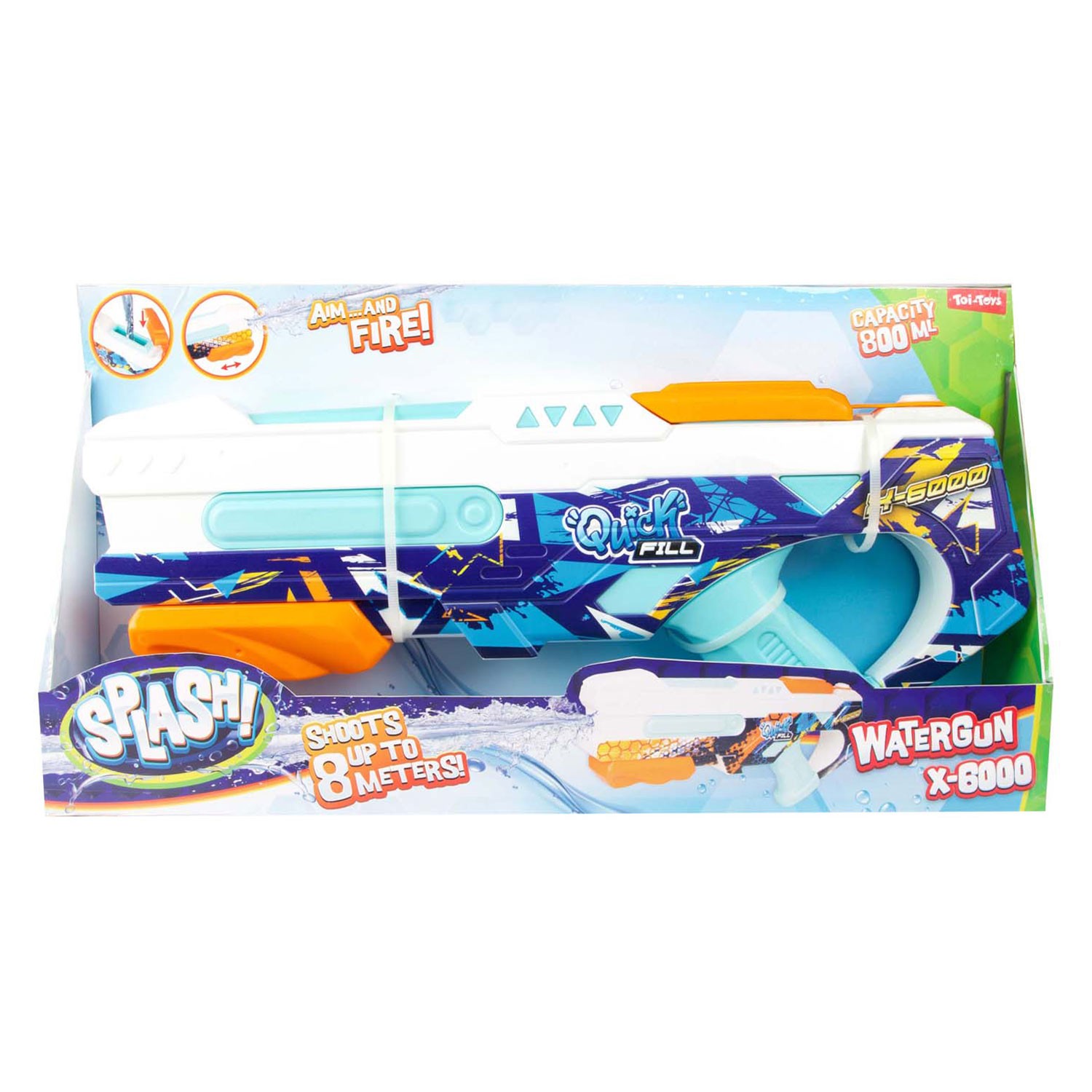 Wasserpistole Wasserkanone Kinder Outdoor Spielzeug Toi Toys Quick Fill X6000