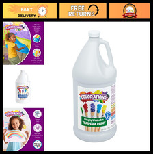 Washable Tempera Paint for Kids - 1 Gallon Non-Toxic White - Paraben-Free, USA M