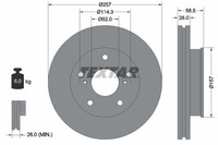 2X Textar Bremsscheibe 92236003 FüR Toyota