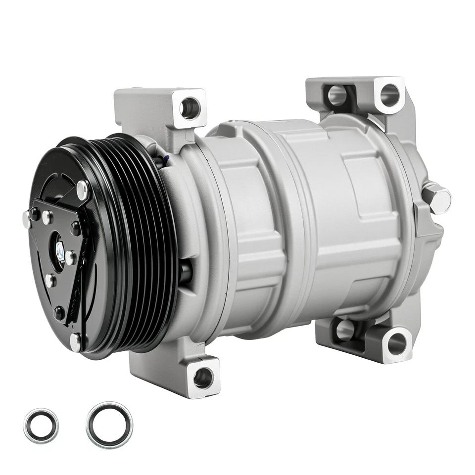 Air Conditioner Compressor w/ Clutch For 2003-2010 GMC Sierra 2500 HD 6.6TL - Изображение 2 из 4