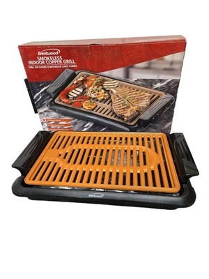 Brentwood Smokeless Electric Indoor Copper Grill 1000W   Nonstick NIB
