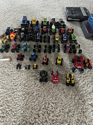 Lot of Monster Truck Toy Vehicles