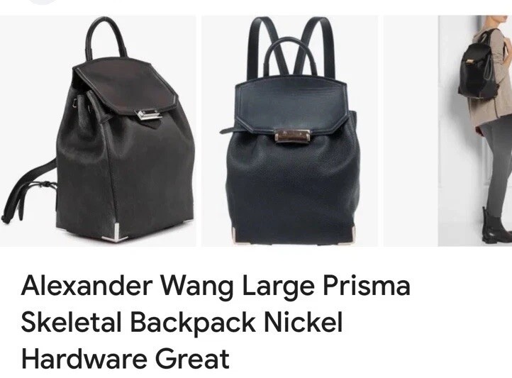 Alexander Wang large Prisma skeletal backpack nickel hardware Sale Price | eBay Alexander Wang large Prisma skeletal backpack nickel hardware Sale Price | eBay