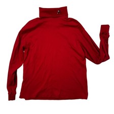 Vintage Disney Store Mickey Mouse Red Turtleneck Shirt XL Made USA 100 Cotton