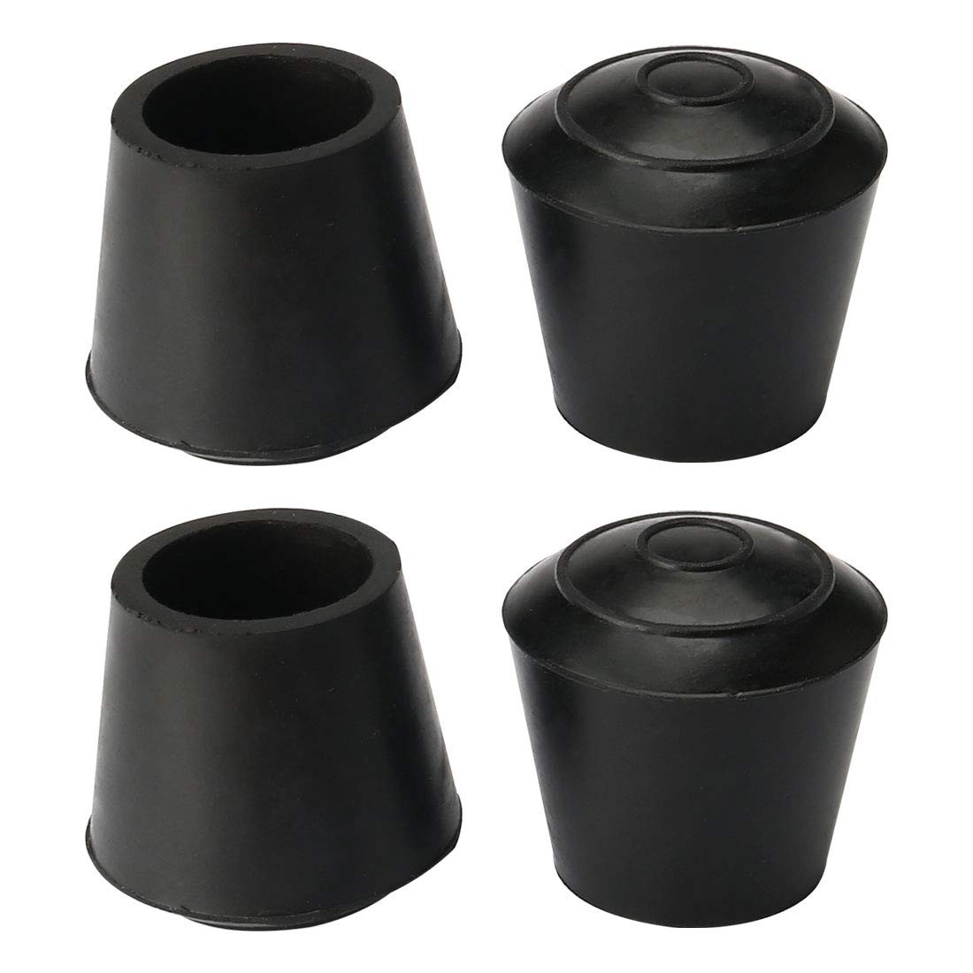 uxcell 4pcs Leg Caps Tips 16mm 5/8 Inch Anti Slip Rubber 16mm/5/8", Black