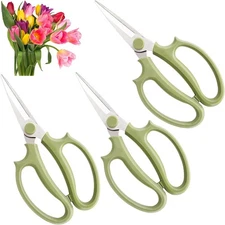 3PCS Garden Flower Scissors Stainless Steel Pruning Shears with Grip