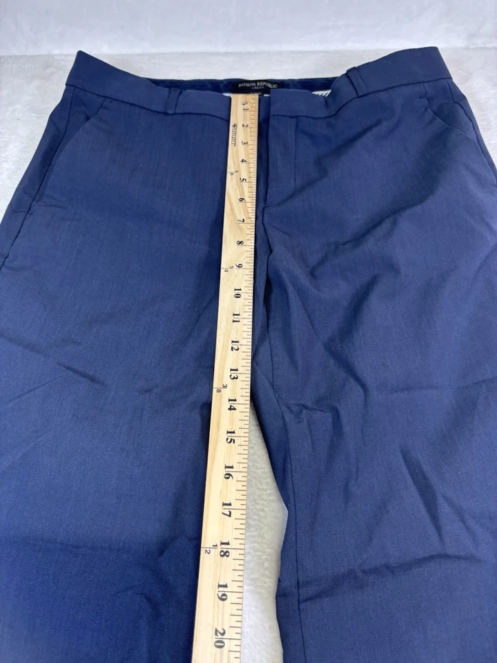 Banana Republic Logan 雕塑双弹力裤海军蓝 10 P 码中腰 — 第 3/4 张图片