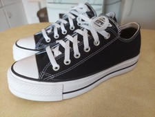 Converse Chuck Taylor All Star Lift Platform Low Top Black Mens 6.5 Womens 8.5