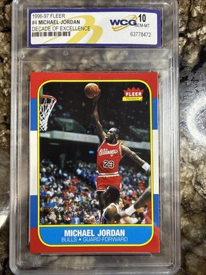 1996-97 Fleer Decade of Excellence Michael Jordan #4 WGC Gem-MT 10