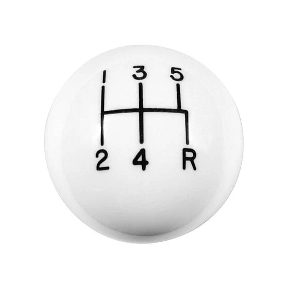 HURST 1630004 SHIFT KNOB - 5-SPEED PATTERN - WHITE 7/16-20 Threads @ Speed Tech - Image 2 of 2