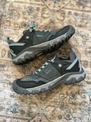 Keen Women s Ridge Flex Waterproof Shoes Raven/Porcelain Women s 9 READ