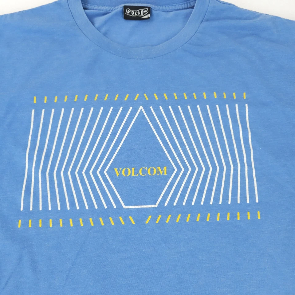 Vintage Volcom T Shirt Mens XL Extra Large Blue Logo Graphic Tee Y2K Skater 90s - Image 2 of 4