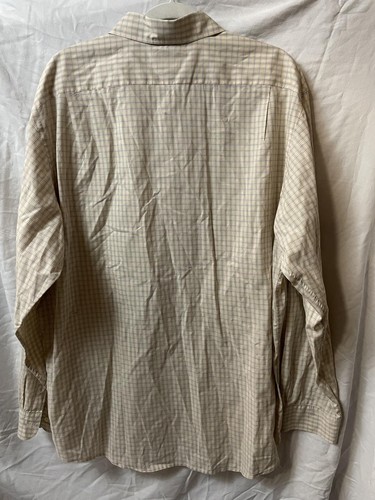 Lacoste Button Down Long Sleeve Shirt Plaid Mens Size 44 XL - Picture 2 of 5