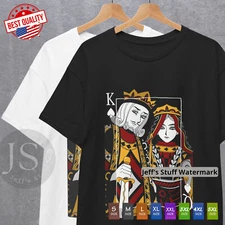 Poker Card Queen King T Shirt Lucky Casino Vintage Retro Clothing Old School Tee