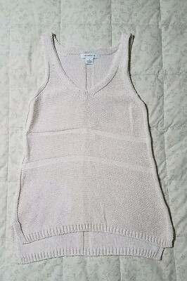 Gilet Sans Manches Col V Femme Liz Claiborne - Taille S, Marron Sand Dunes, EUC