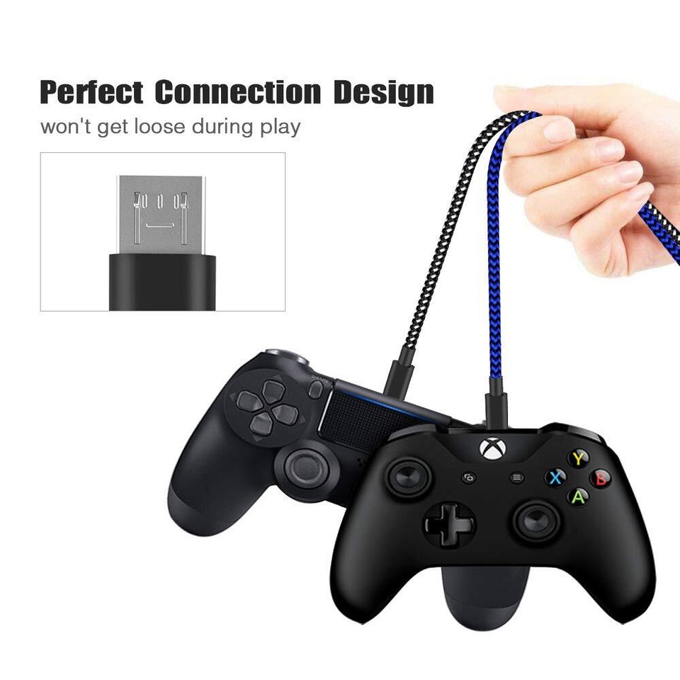 Micro USB to USB A Cable Android Charger Braided Cord For Samsung ...