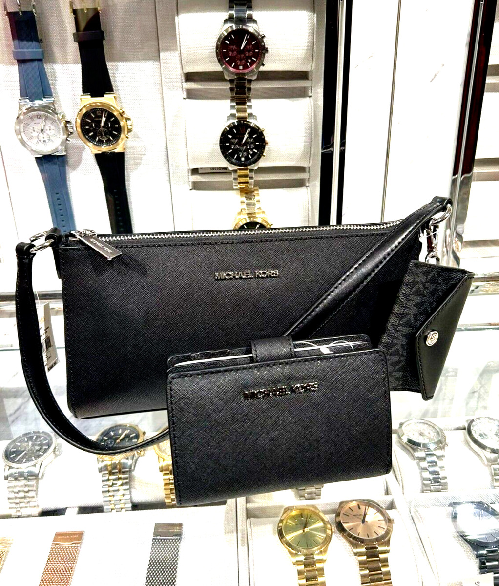 Michael Kors Vincent MD Pochette Leather Bag w/Card Case Michael Kors Vincent MD Pochette Leather Bag w/Card Case