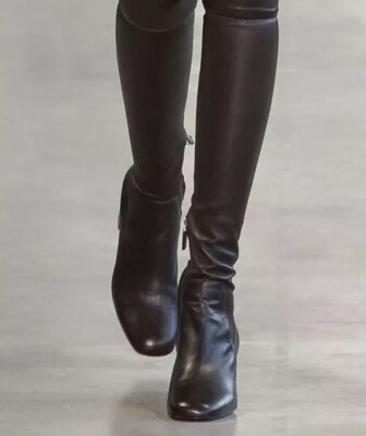 Calvin Klein Collection Runway Stretch Leather Boots Size 40