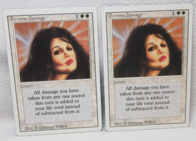 REVERSE DAMAGE X2 MAGIC THE GATHERING REVISED VINTAGE MTG TRADING CARD #200