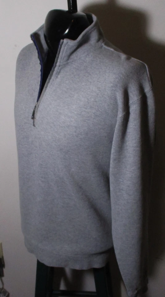 ORVIS Gray Long Sleeve 1/2 Zip Sweatshirt Jersey Size M - Image 4 of 4