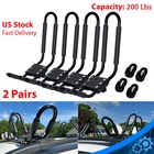 2 pairs Canoe Boat Kayak Roof Rack Car SUV Truck Top Mount Carrier J Cross Bar