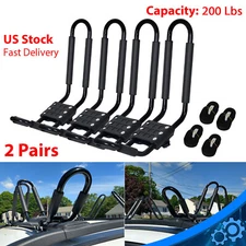 2 pairs Canoe Boat Kayak Roof Rack Car SUV Truck Top Mount Carrier J Cross Bar