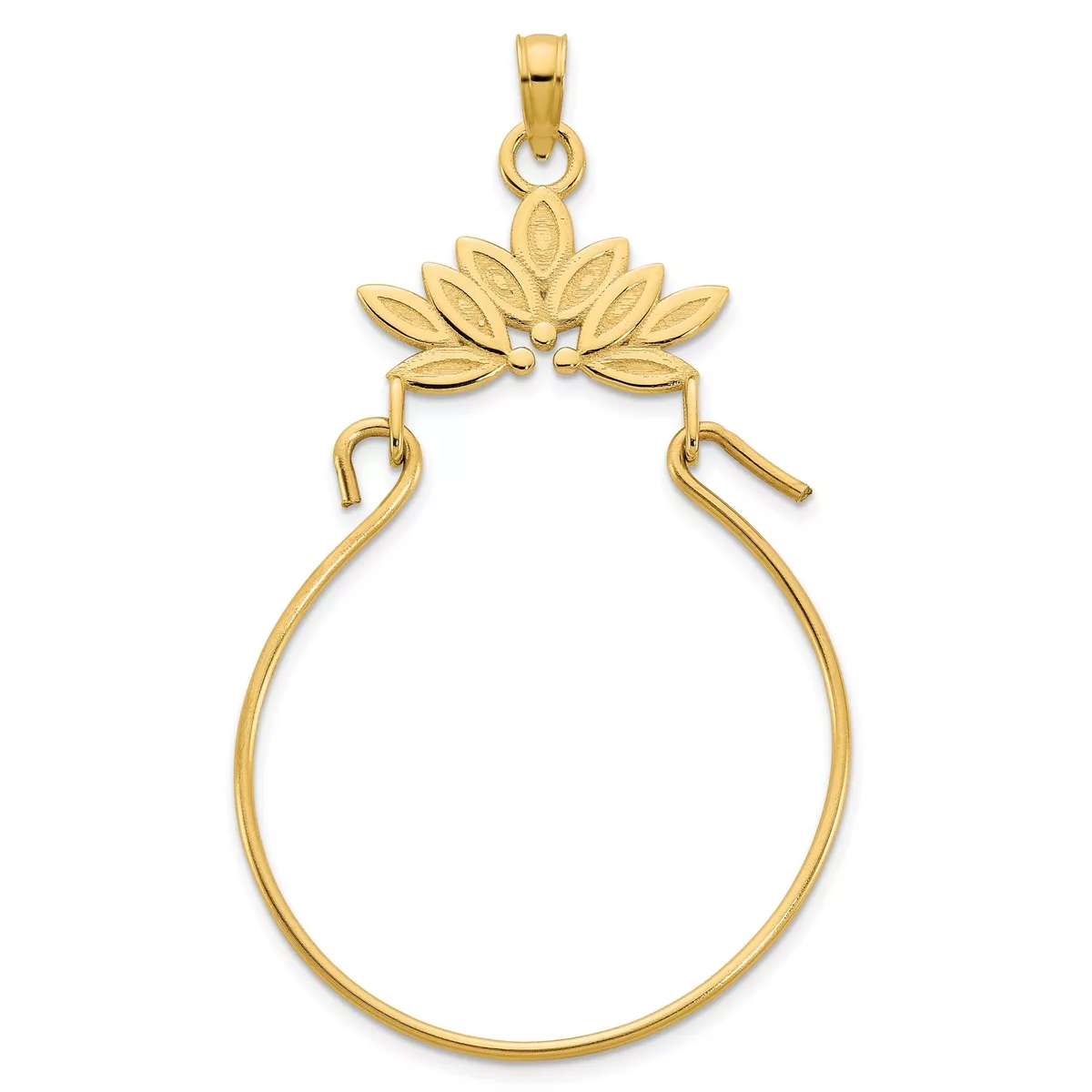 14k gold charm holder pendant deals
