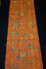 f-515 vintage wool blend kimono fabric - flower - 14" x 60"