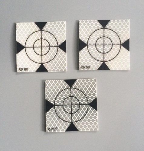 20pcs 60 x 60 mm NICE Super Power REFLECTOR SHEET Reflective Target Tape - Picture 2 of 2