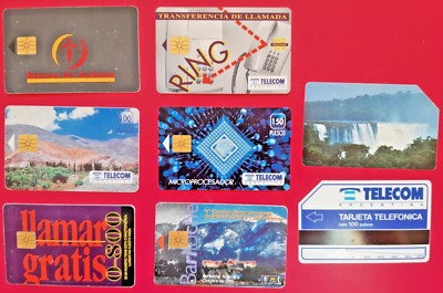 8 Telephone Cards Argentina Collection Bundle C96