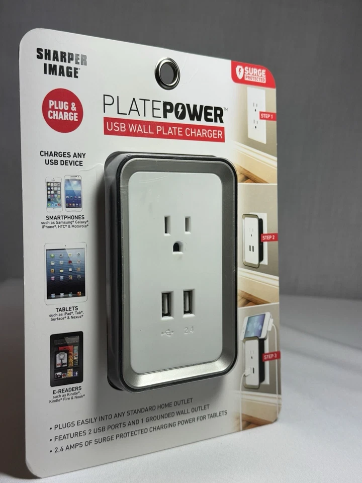 Cargador de placa de pared USB PLATEPOWER TSI-609 - Nuevo, sellado de fábrica Foto 3 de 4