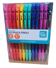 Mechanical Pencils No. 2 Glitter 0.7 mm 36 Count New  Pen + Gear