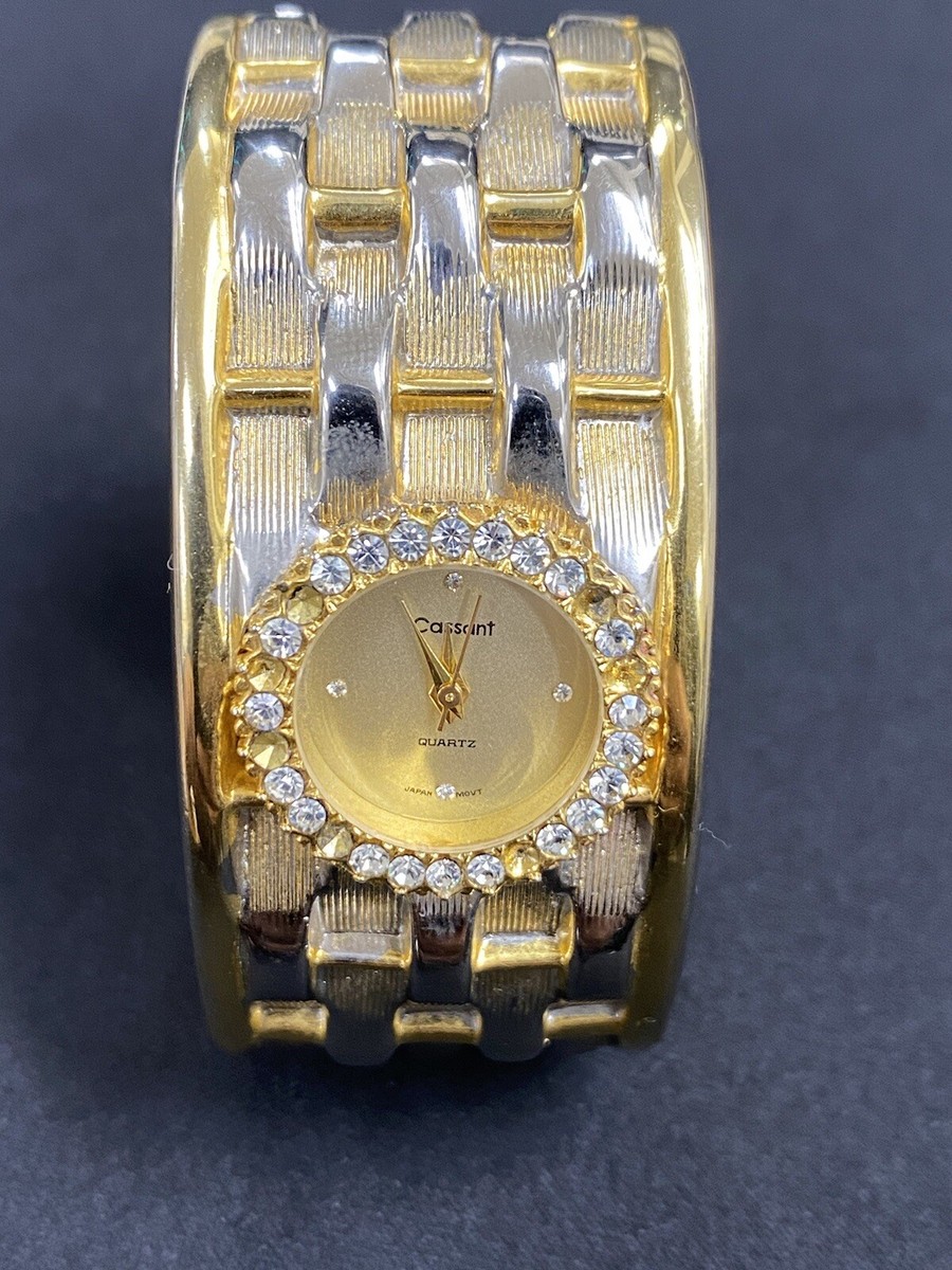 Cassant Vintage Quartz Bracelet Cuff Watch . Crown Missing  display picture 3