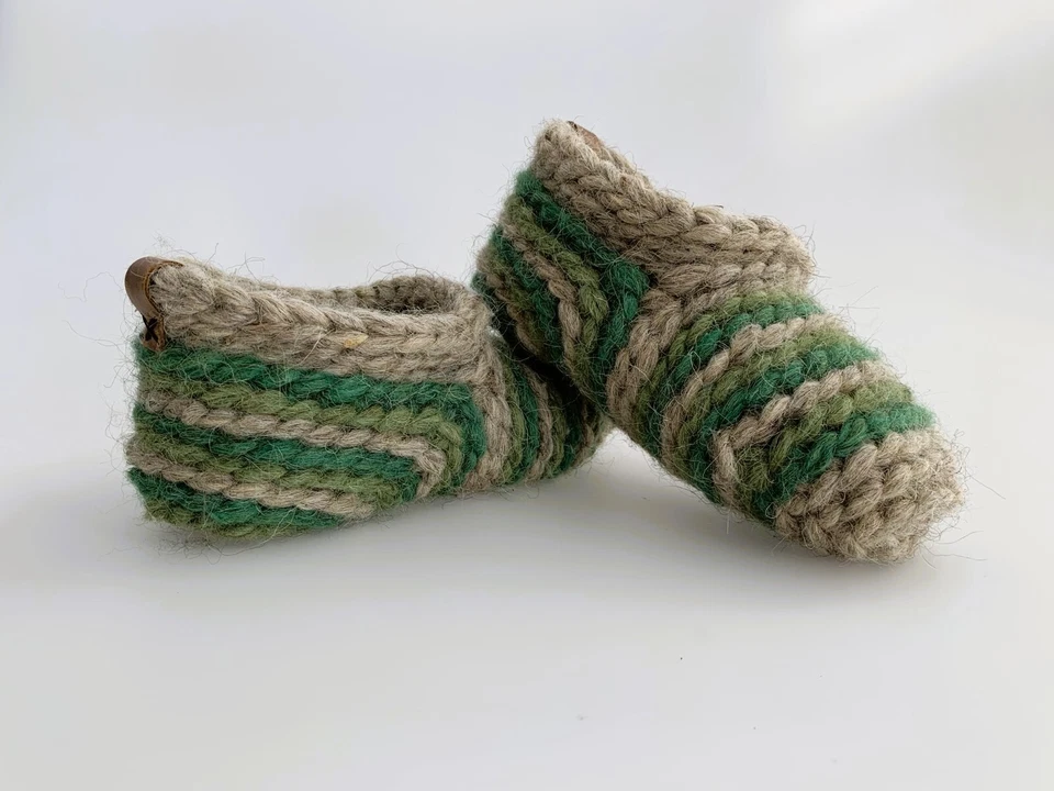 slippers home |100 organic wool slippers| boots slippers| house slippers - Image 4 of 4