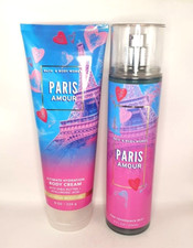 BATH BODY WORKS PARIS AMOUR BODY MIST CREAM 8 FL OZ SET OF 2