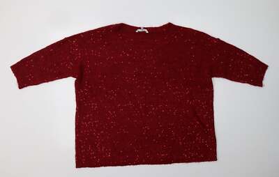 Pebble Bay Damen Pullover rot Rundhals Acrylmischung Größe XL