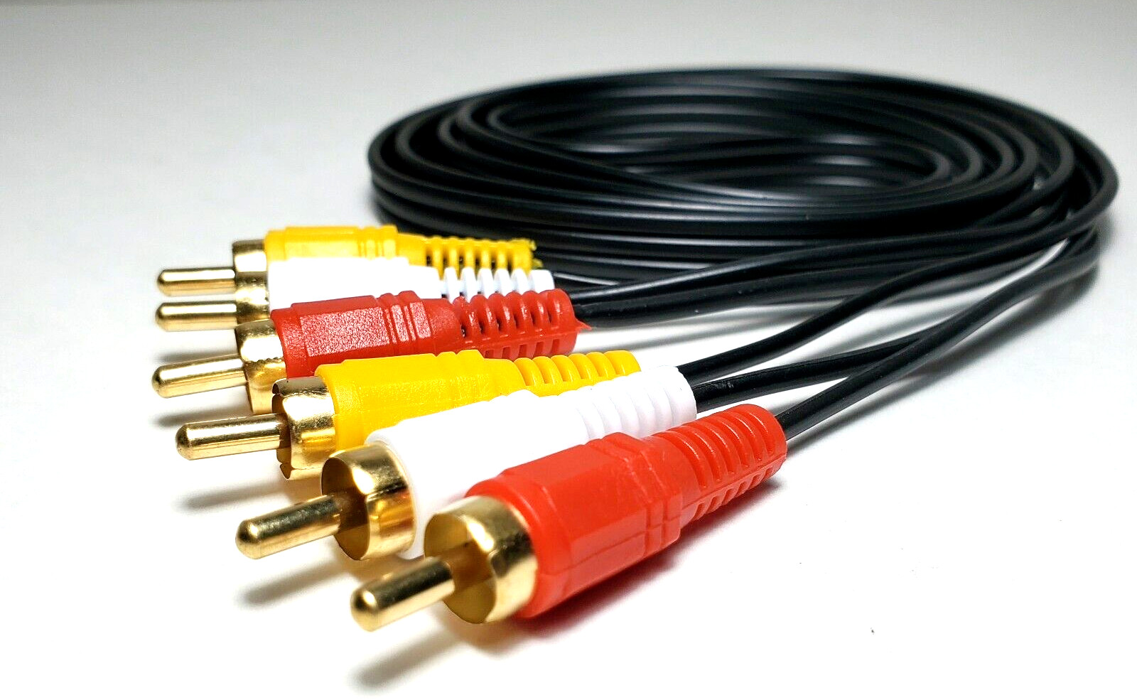 10-pcs 5ft 3RCA Red White Yellow Composite Stereo Audio Video Cable VCR, DVD, TV