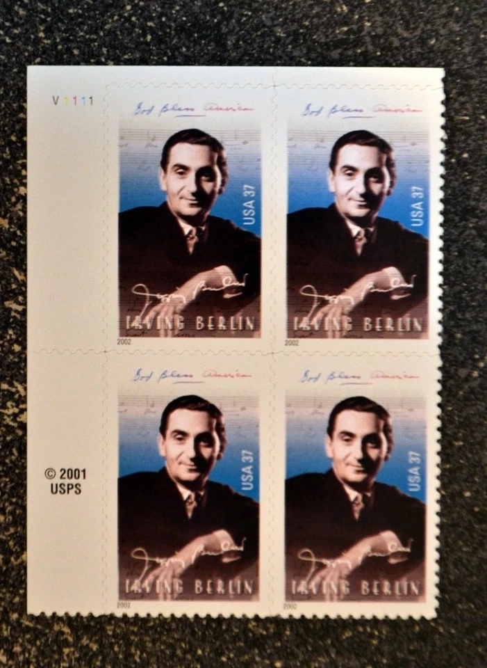 USA2002 #3669 37c Irving Berlin - Plate Block of 4 Mint NH - Image 2 of 4