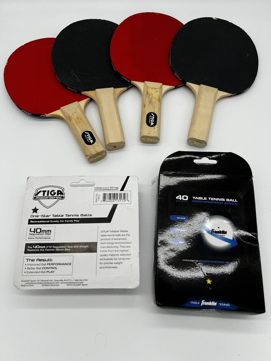 専用セット！ Stiga Table Tennis Paddles Set 4x Paddles And 18x Balls | eBay
