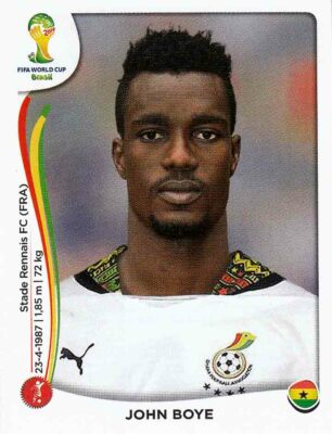 Panini Sticker Fußball WM 2014 Nr. 533 John Boye Ghana Bild NEUWARE Worldcup