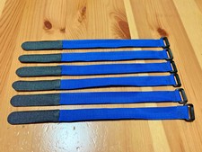 Paquete de 6 correas de batería de goma para radiocontrol de 20 mm X 250 mm azul/negro